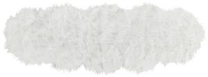 Sztuczna skóra owcza glamour biała futro akrylowe włochacz 180x60 cm Mamungari Beliani