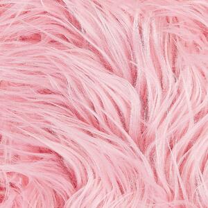 Sztuczna skóra owcza glamour różowa futro akrylowe włochacz 180x60 cm Mamungari Beliani