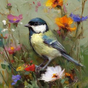 Obraz drukowany na płótnie 32x32 cm Yellow Parus – Styler