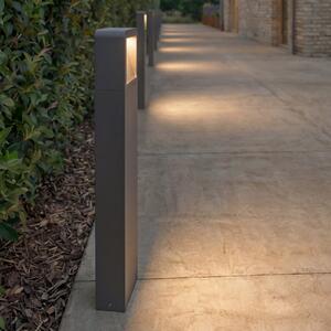 Zewnętrzna Lampa Lucande, LEYA, czarny, taras, aluminium, nowoczesny