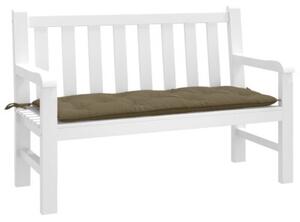 Poduszka na ławkę ogrodową, melanż taupe, 120x50x7 cm