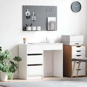 Biurko biaÅy 90 x 37.5 x 75 cm materiaÅ drewnopochodny