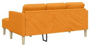 Zestaw sof 2 szt. ciemny Å»Ã³Åty 173 x 131 x 67 cm tkanina