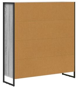 Stylowa industrialna szafka na książki szara sonoma