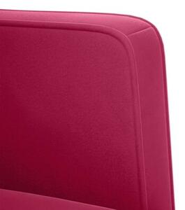 Sofa dwuosobowa wino czerwone 111 cm aksamit