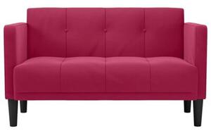 Sofa dwuosobowa wino czerwone 111 cm aksamit