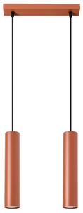 Podwójna industrialna czerwona lampa sufitowa - M058 W2-P28