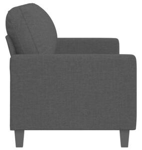 Sofa 3-osobowa, czarna, 180 cm, tapicerowana tkaninÄ
