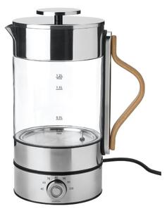 Szklany czajnik elektryczny w kolorze srebra 1,2 l Emma – Stelton