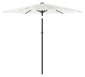 Parasol ogrodowy na stalowym słupku, biały, 268x268x226 cm