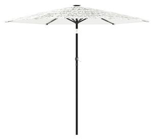 Parasol ogrodowy na stalowym słupku, biały, 268x268x226 cm