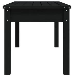 Ławka ogrodowa, czarna, 109x44x45 cm, lite drewno sosnowe