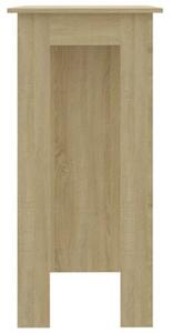 Stolik barowy z półkami, dąb sonoma, 102x50x103,5 cm