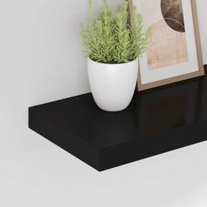 Półki ścienne, 2 szt., czarne, 60x23,5x3,8 cm, mdf