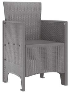 Krzesło ogrodowe 4 szt. jasnoszary 53 x 49 x 85 cm polipropylen