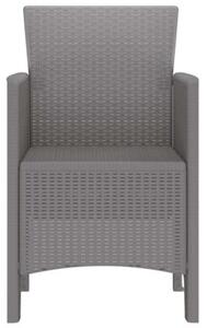 Krzesło ogrodowe 4 szt. jasnoszary 53 x 49 x 85 cm polipropylen