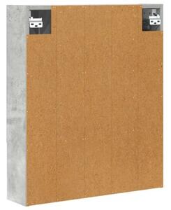 Szafka z lustrem do łazienki betonowy szary 60 x 14.5 x 70 cm