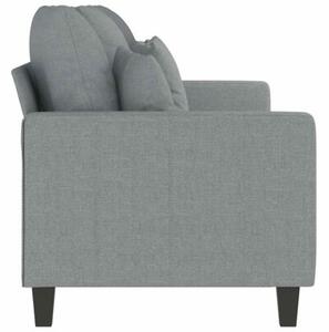 Sofa 3-osobowa, jasnoszara, 180 cm, tapicerowana tkaninÄ