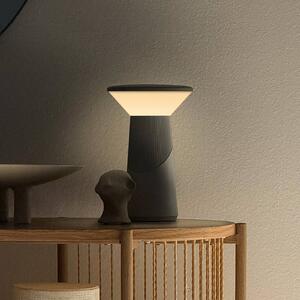 Briloner Lampa stołowa LED z akumulatorem Pilia, antracytowa, wysokość 24 cm, IP44 możliwość ściemniania, aluminiowy / szary / cynkowy, salon / jadalnia, tworzywo sztuczne, nowoczesny