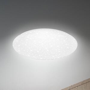 Briloner Lampa sufitowa LED Lumenia, Ø 38 cm, 25 W, gwieździste niebo możliwość ściemniania, biały / opal, przedpokój, tworzywo sztuczne, nowoczesny