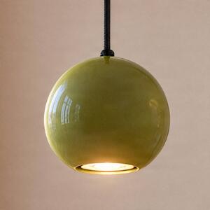 Lampa wisząca Ceramic Ball SIGMA, zielony, salon / jadalnia, ceramika