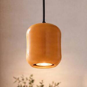 Lampa wisząca Ceramic Barell SIGMA, żółty / pomarańczowy, salon / jadalnia, ceramika