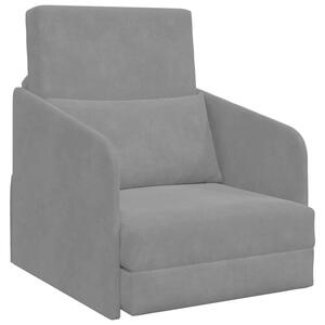 Sofa bed ciemnoszary 65 x 80 x 83 cm aksamit