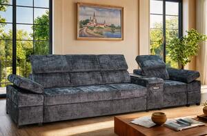 Kanapa Infinity III 4-osobowa z funkcją spania, relax i barkiem, Premium