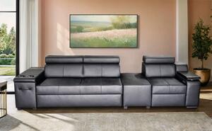 Sofa skórzana Infinity XII z funkcją spania i elektrycznym fotelem relax 320 cm