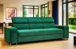 Sofa Charlie IV rozkładana, 3 osobowa z barkiem i powerport