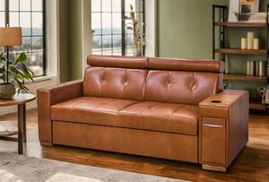Sofa Tulum III 180 cm, podłokietnik funkcyjny, 100% skóra naturalna