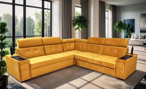 Narożnik Tulum 270x270 z funkcją spania i RELAX – Barki, Gniazdka, Półki