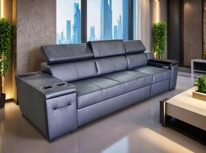 Sofa inifinity XI z funkcja spania, barek, skóra naturalna