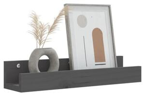 Półki ścienne, 2 szt., szare, 50x12x9 cm, drewno sosnowe