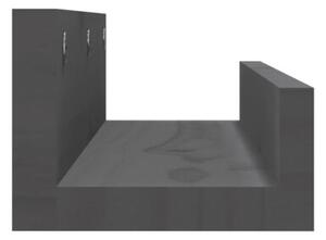 Półki ścienne, 2 szt., szare, 50x12x9 cm, drewno sosnowe