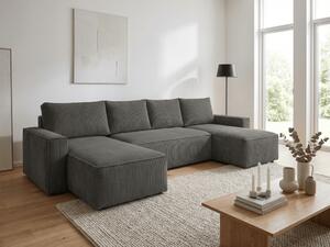 Narożnik w kształcie U SMART COSARO 295x140 cm, ciemnoszary
