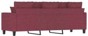 Sofa 3-osobowa, winna czerwieÅ, 180 cm,tapicerowana tkaninÄ