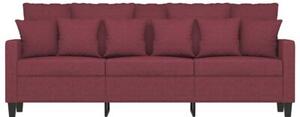 Sofa 3-osobowa, winna czerwieÅ, 180 cm,tapicerowana tkaninÄ