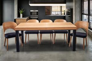 Zestaw: Stół Kuba 160/90 + 2 x 40 cm + krzesła KW112