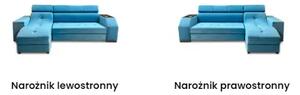 Narożnik Logo III z funkcją masażu, gniazdo USB, uchwyt na kubek 290 x 170 cm