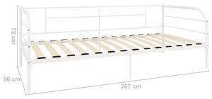 Białe metalowe łózko pojedyncze 90x200 cm - Erea