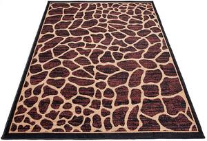 Prostokątny czarny dywan w cętki - Weryl 5X