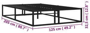 Czarne metalowe łózko industrialne 120x200 cm - Arfas