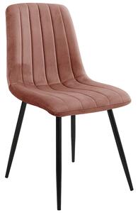 Różowe welurowe siedzisko z profilowanym siedziskiem - Soniro 3X