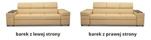 Sofa Infinity IV z funkcją spania, 3 osobowa z barkiem, powerportem 100% skóra naturalna