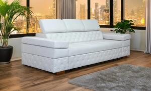 Sofa Infinity Pik Glamour z funkcją spania, 3 osobowa z zagłówkami, regulowane podłokietniki