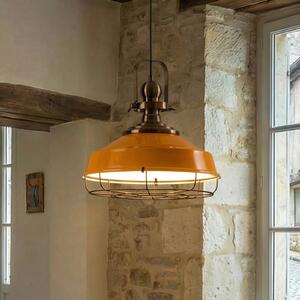 Lampa wisząca Astel ROYALTECH, możliwość ściemniania, żółty / pomarańczowy, salon / jadalnia, metal, industrialny