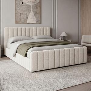 MebleMWM Łóżko tapicerowane SF1078 | 140x200 | Boucle | Biały #2