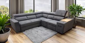 Narożnik Zeus IV 270/250cm z relaxem elektrycznym, uchwyty na kubki