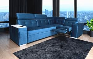 Narożnik rozkładany, kanapa narożna 260/190 cm Tulum VII 1x relax elektryczny